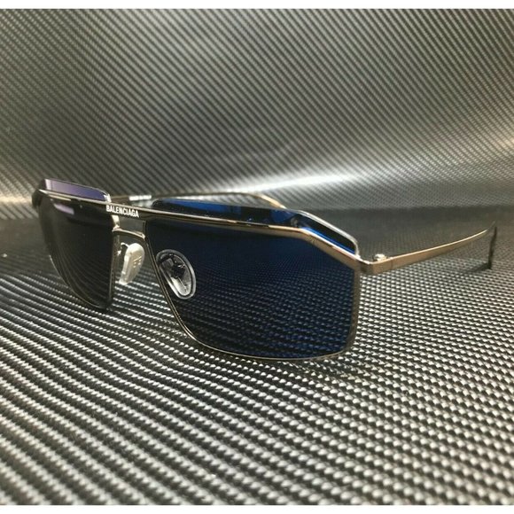 Balenciaga Ruthenium Men's 64mm Sunglasses - Picture 1 of 4